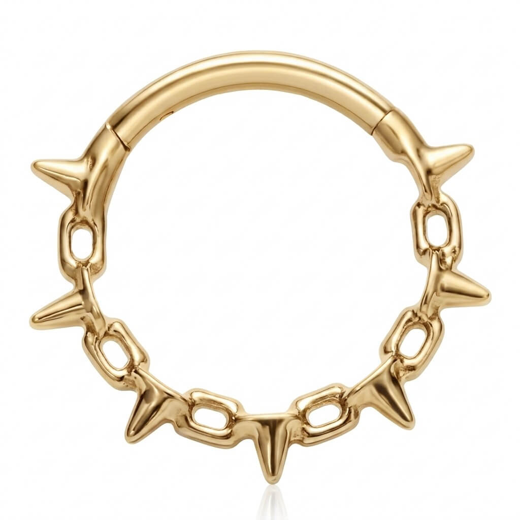 Titanium Ring Spiked Chain Clicker
