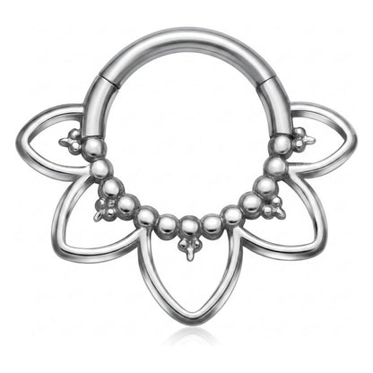Titanium Ring Lotus Flower Clicker
