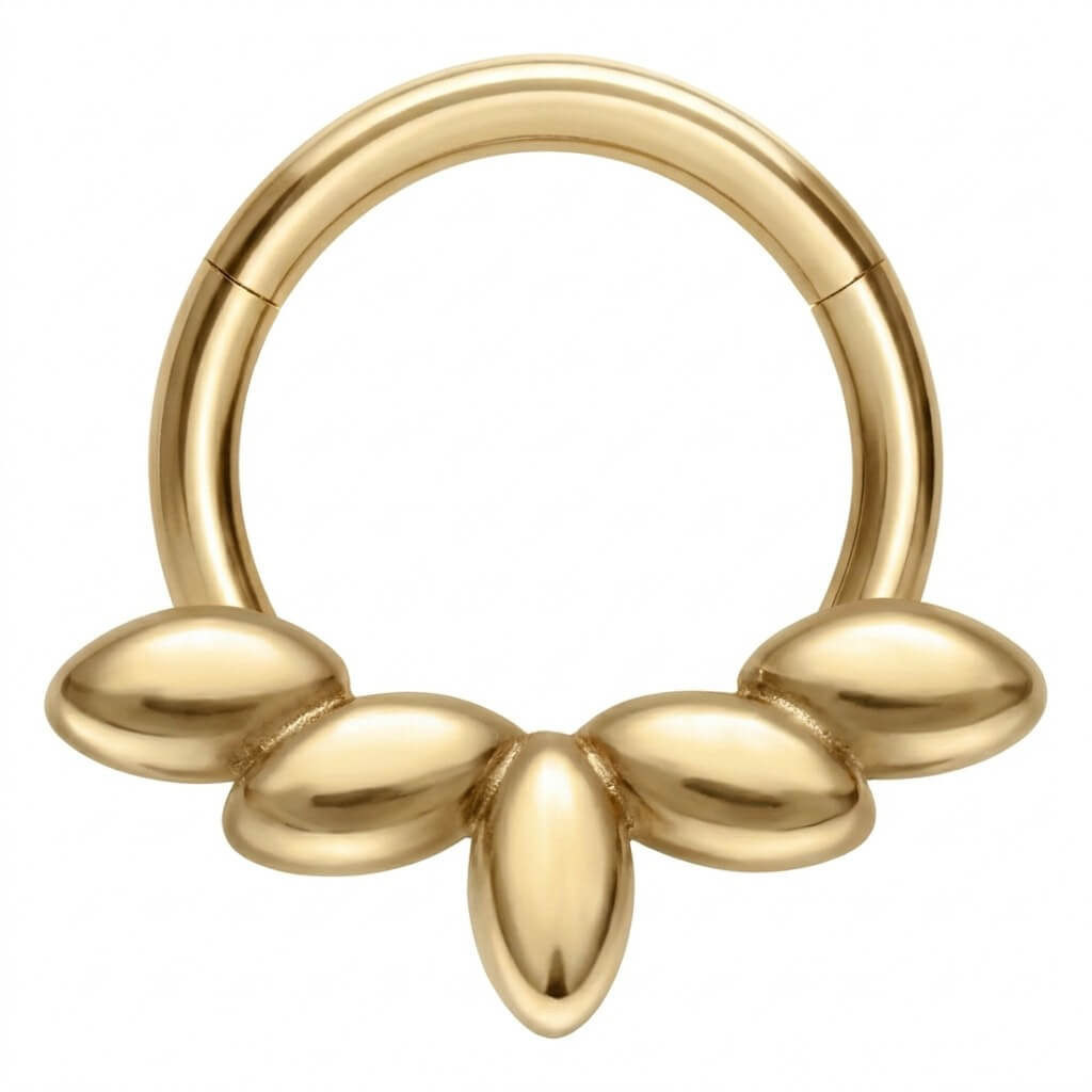 Titanium Ring 5 Marquise Fan Clicker