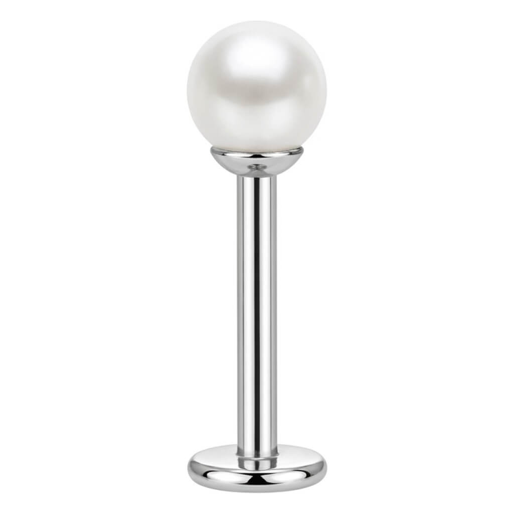 Titanium Labret Pearl Internally Threaded