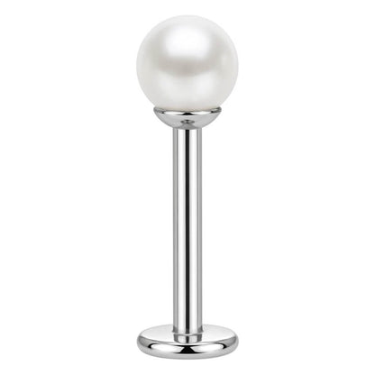 Titanium Labret Pearl Internally Threaded