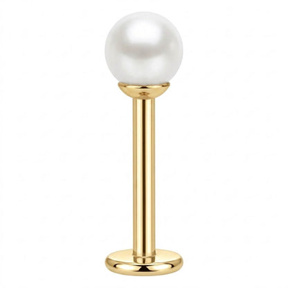 Titanium Labret Pearl Internally Threaded