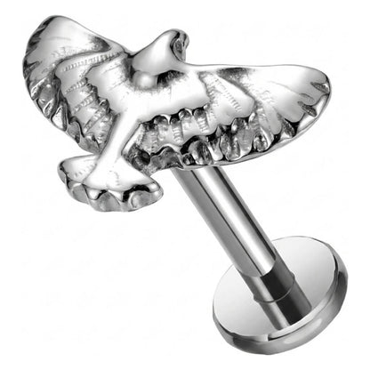 Titanium Labret Eagle Internally Threaded
