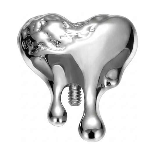 Titanium Top Liquid Dripping Heart Internally Threaded