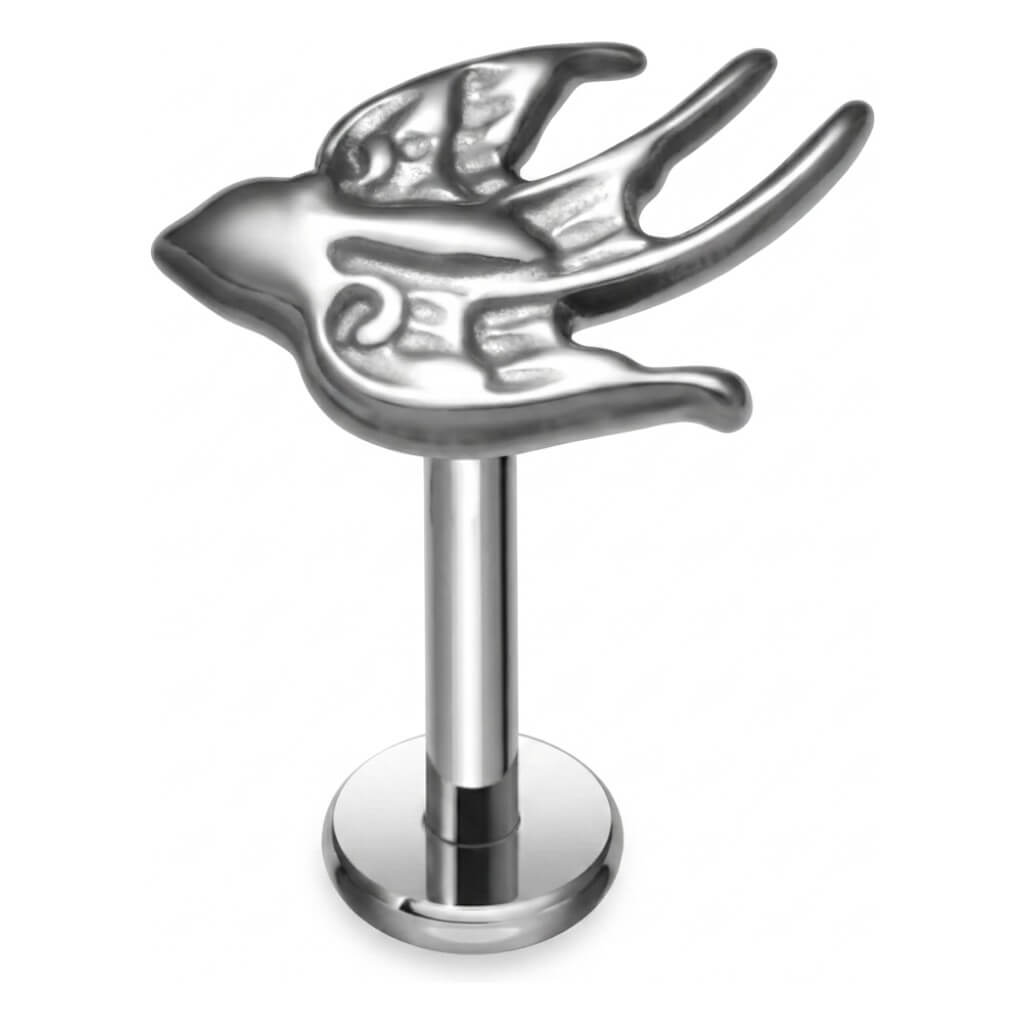 Titanium Labret 5 Marquise Zirconia Fan Internally Threaded
