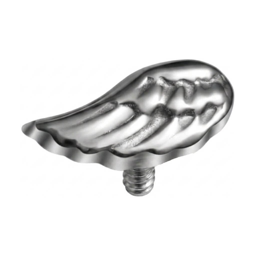 Titanium Top Feathered Angel Wing Internally Threaded
