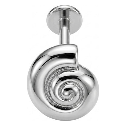 Titanium Labret Spiral Internally Threaded